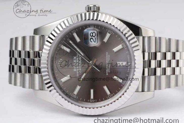 MiroTime 0314 Trendsetting DateJust 41 126334 ZF 1:1 Best Edition 904L Steel Gray Dial Stick Marker on Jubilee Bracelet A 2372